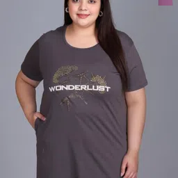 IN Love Pack Of 2 Plus Size Printed Lounge T-Shirt with Pocket-1