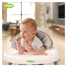 Baybee Moono Activity Walker for Baby with Parental Push Handle & 4 Seat Height Adjustable & Musical Toy Bar & FootMat - Grey image 5