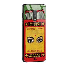 DailyObjects Green & Red Do Aakhein Matchbox OnePlus 7 Glass Case image 2