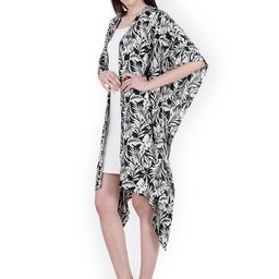 SCORPIUS Black & White Printed Open Front Shrug image 3
