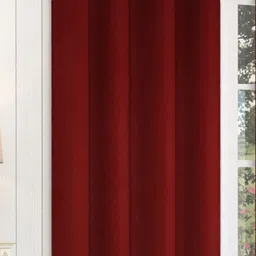Yellow Weaves Maroon Room Darkening Window-image-54