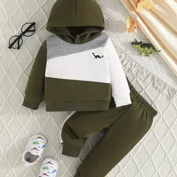 ELPIXIE FASHION Kids Boys Colour blocked Hooded Tracksuit-picture-2