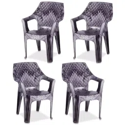 Maharaja Alpha Plastic Chair Silver (Set of 4)-picture-10