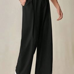 Next One Men Smart Loose Fit Easy Wash Pleated Korean Trousers-picture-45