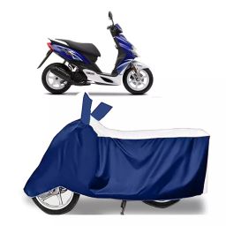 Auto Pearl Two Wheeler Cover for Yamaha Jog R - White, Blue-image-84