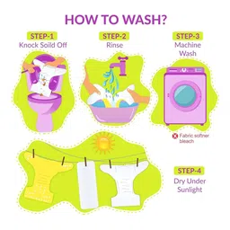 Kritiu Set Of 2 Reusable Waterproof Cloth Diaper With Insert Pad image 2