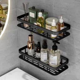 Shelf for Bathroom/Multipurpose Shelf/Self-Adhesive Shelf for Home/Office(12x5) Aluminium, Stainless Steel Wall Shelf-81