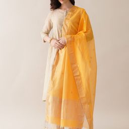 JAYPORE Woven Design Cotton Silk Dupatta-image-25