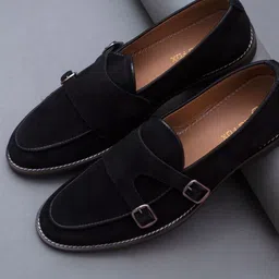 Big Fox Men Black Monk Loafers-picture-19