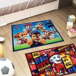 Athom Living 2-Pcs Blue & Red Printed Anti-Skid Doormat-image-31