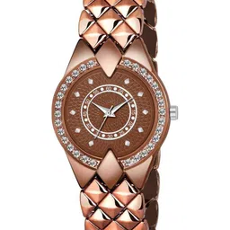 CSAMON Women Embellished Dial & Bracelet Style Straps Analogue Watch NK_233_chocalte-image-58