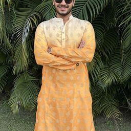 Snowdrip Animal Printed Mandarin Collar Thread Work Linen Straight Kurta-10