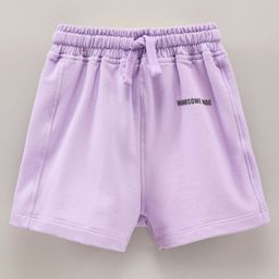 Doreme Above Knee length Cotton Lycra Short Solid - Lilac-image-66