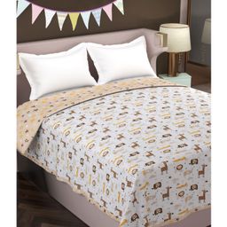 Florida Cotton Double Bed All Season Reversible AC Dohar - White Beige-13