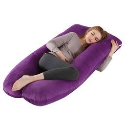 Kwality Dreams Maternity Pillow U Shape Purple-image-62