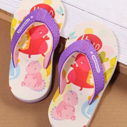 Cute Walk by Babyhug Flip Flop With Dino Print - Purple-image-25