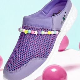 Hopits Mesh Detailed & Stars Designed With Detachable Bracelet Shoes - Purple-image-78