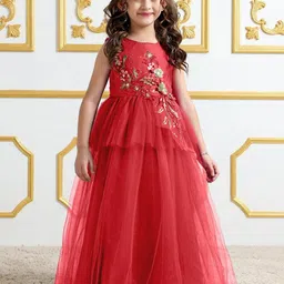Mark & Mia Girls Floral Sequined Embroidered Sleeveless Maxi Gown Dress-image-46
