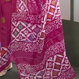 Mitera Ethnic Motifs Block Print Saree image 3