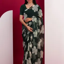 KCPC BANDHANI Sea Green Pure Georgette Sarees-picture-25