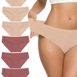 EMBATA Pack of 6 Women Low-Rise Cotton Bikini Briefs-image-95