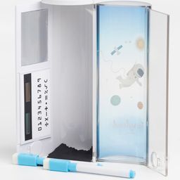 QIPS Cylindrical Pencil Box with Calculator, Mirror & Whiteboard -Space image 5