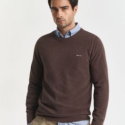 GANT Men Brand Logo Printed Round Neck Cotton Pullover Sweater-picture-17