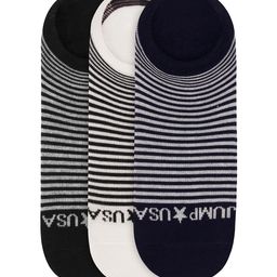 JUMP USA Men Set of 3 Striped Shoe Liners-3