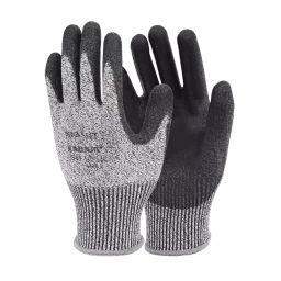 Karam PU Cut Resistant Gloves Black and Grey Color, M Size, HS51(M) (Pack of 1 Pair)-image-55
