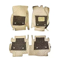 Auto Pearl 7D Car Floor Mats Luxury Leatherite Beige Compatible For Honda Amaze2020, 7DMATS_BEIGE_Amaze2020-picture-10