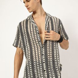 THIRD QUADRANT Men Super Opaque Printed Casual Shirt-image-54