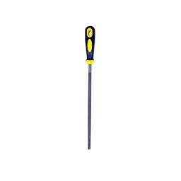 Jon bhandari Round Bastard Coarse Cut Hand File 10 Inch (25.4 cm Without Handle) Cast Iron Dark Grey PVC Handle Smooth Finish for Metal, Wood & General Purpose Use-6