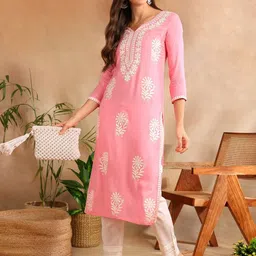 KALINI Women Embroidered Thread Work Kurta-picture-24
