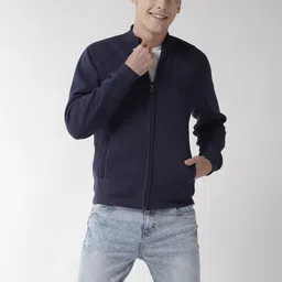 Flying Machine Men Navy Blue Solid Sweatshirt-image-40