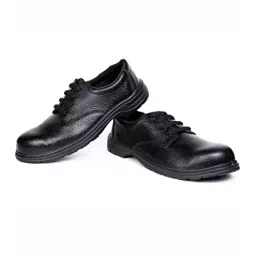 Hillson Steel Toe Safety Shoes Low Ankle PVC Sole Black Full Grain Leather Size UK 6, U-4-image-11