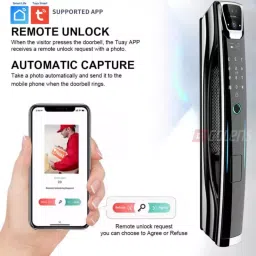 GOLENS Digital Door Lock with Camera Wi-Fi Remote Biometric, X74 image 4