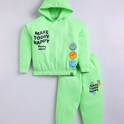 YK X Minute Mirth Girls Pure Cotton Printed Sweatshirt with Joggers-image-23