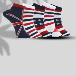 MJE Men Pack Of 5 Patterned Ankle Length Socks-image-59