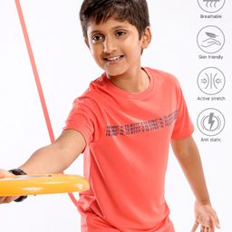 Pine Active Half Sleeves HD Print T-shirt - Red-image-81