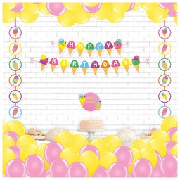 Untumble Ice Cream Theme Decoration Party Kit for Kids Birthday Decoration- Pack of 24-image-8