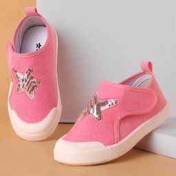 Cute Walk by Babyhug Casual Shoes Sequined Star Design - Fuschia-image-81