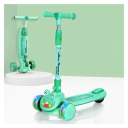 R for Rabbit Road Runner Hopper  Scooter with PU LED & Adjustable Handle Height -Green-20