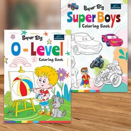 Super Big Coloring Book - O Level & Super Boys For Kids (Set of 2)-11