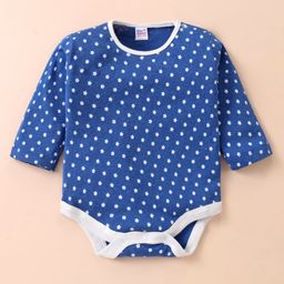Ben Benny 100% Cotton Interlock Knit Full Sleeves  Onesie Star Print - Navy Blue-picture-36
