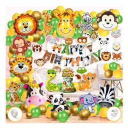 Bubble Trouble Jungle Safari Birthday Decorations Multicolor - Pack of 81-25