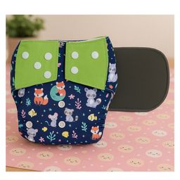 KIDS BASIC Reusable Baby Cloth Diapers With Fun Prints Washable Diaper Nappy - Blue-23