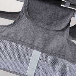 fab n funky 3 in 1 Baby Bed Side With Bassinet Detachable Mosquito Net & Hight Adjustable comes with Wheel & Mattress - Grey image 3