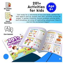 Gowoo 201+ Activities for Kids for activity learning book Brain booster book, Activities for young minds, Spot the differences, Matching games, Word search, Rhymes, Puzzle and more-English image 3