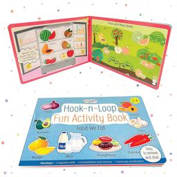 pegasus Hook Loop Fun Activity Box Set of 2 [birds and animals, food we eat] image 4