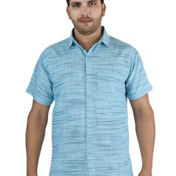 JASHNA Men Premium Regular Fit Horizontal Striped Spread Collar Casual Shirt-image-41